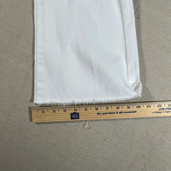 7 For All Mankind Easy Boy Bootcut Womens Size 26 New With Tags White Distressed - Picture 5 of 8